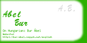 abel bur business card